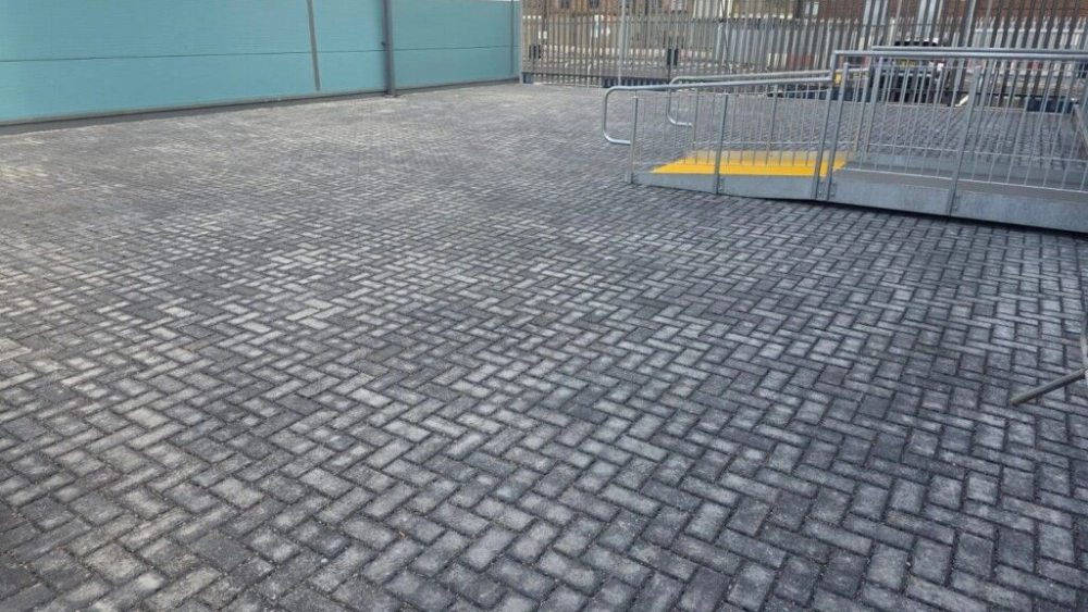 Empty outdoor space next to a building