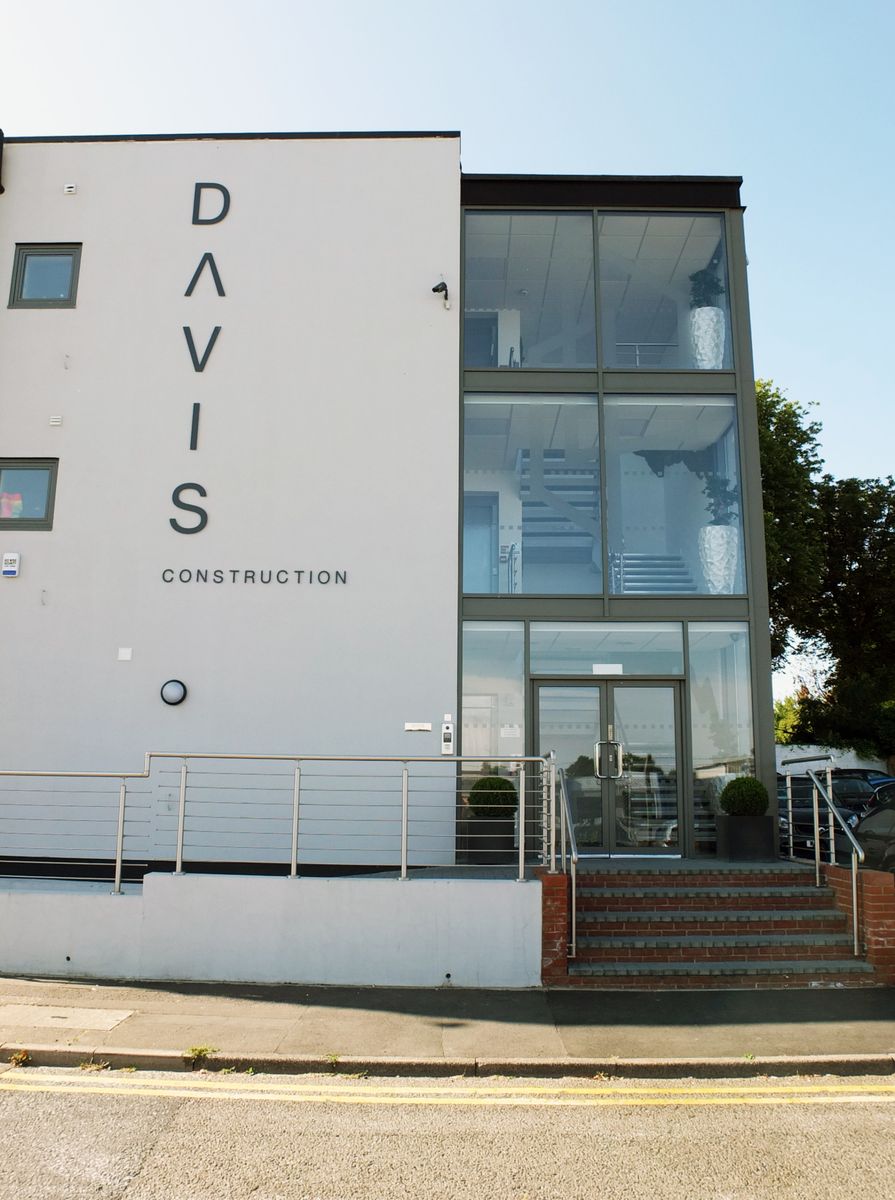 outside of the davis construction building
