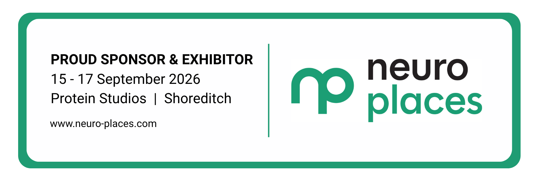 Neuroplaces banner for the expo
