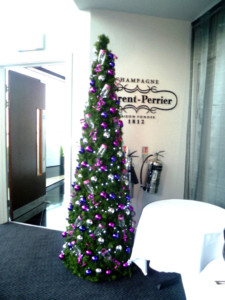 christmas tree by waiting area