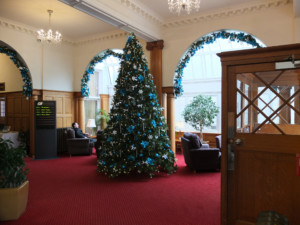 rooms with christmas tree and decorations