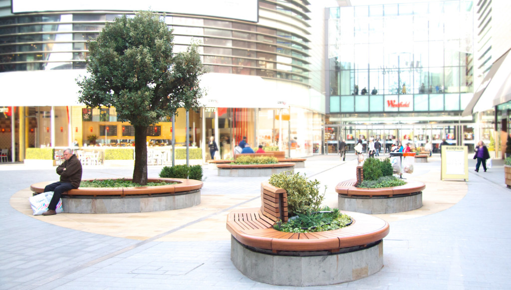 open area with plants displayed