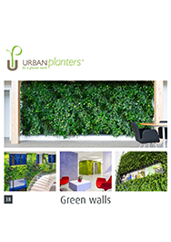 collage of green plant walls