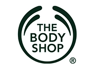 the body shop text in black with white background