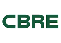 cbre text with white background