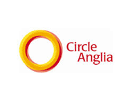 yellow cirle with circle anglia text next to it