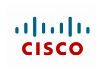 red cisco text with blue pattern at the top