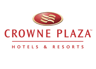 crowne plaza text in white background