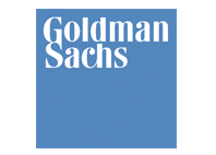 goldman sachs text in blue background