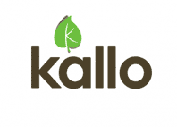 green leave with kallo text in white background