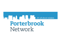 porterbrook network text with blue block on top