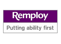 remploy text in purple background