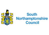 south northamptonshire council text with emblem