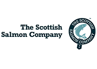 the scottish salmon company text with fish