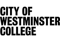 city of westminister college text in black with white background