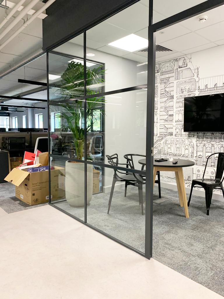 sitting area with indoor plant displayed