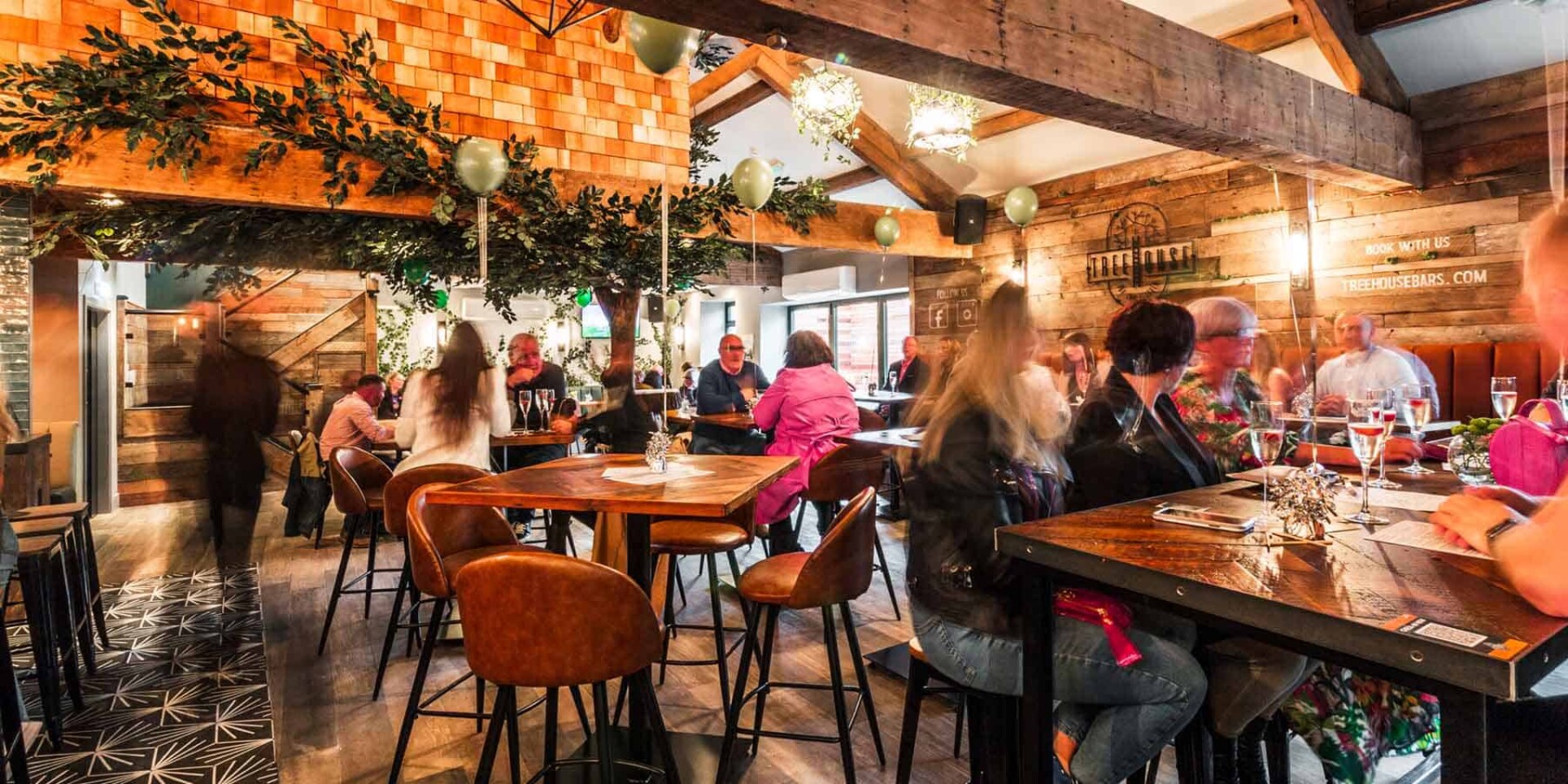 artificial indoor plants in eatery place