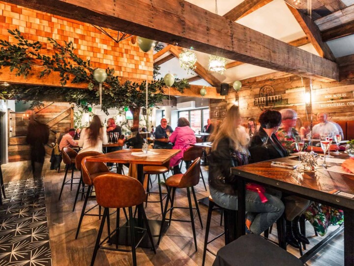 artificial indoor plants in eatery place