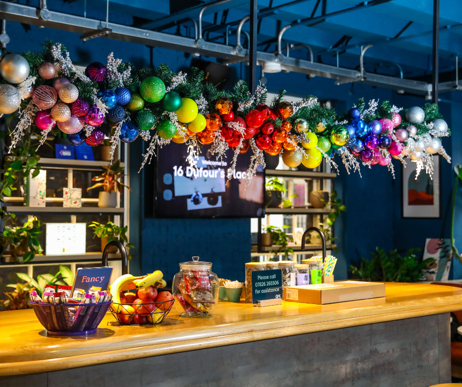 Colorful Christmas decor